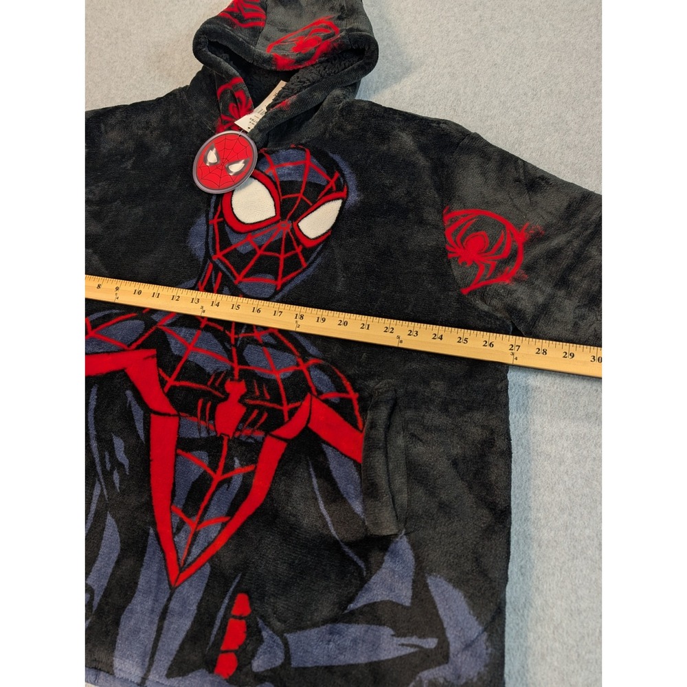 Marvel Spider-Man Miles Morales Wearable Blanket Hoodie Plush Fleece One Size - Picture 5 of 10